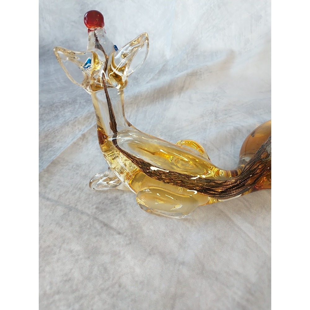 Vintage J.I. Co Murano Glass Fox Figurine Large Piece Good Condition - Picture 12 of 16